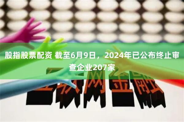 股指股票配资 截至6月9日，2024年已公布终止审查企业207家